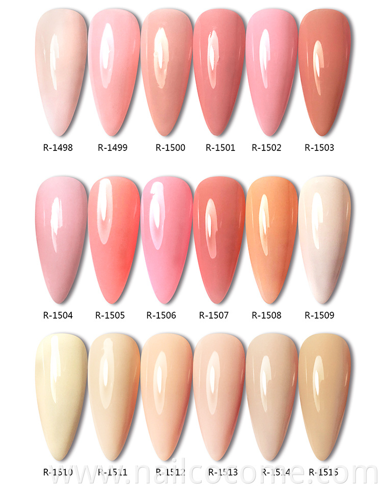 Hot Sale private label Non-toxic 80 nude color UV nail glue gel polish